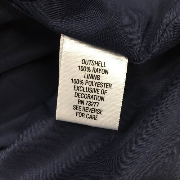 Princess Vera Wang Dress Navy Blue Zip Sleeveless Size 5 Tie Waist Crinkle Rayon - Picture 8 of 10